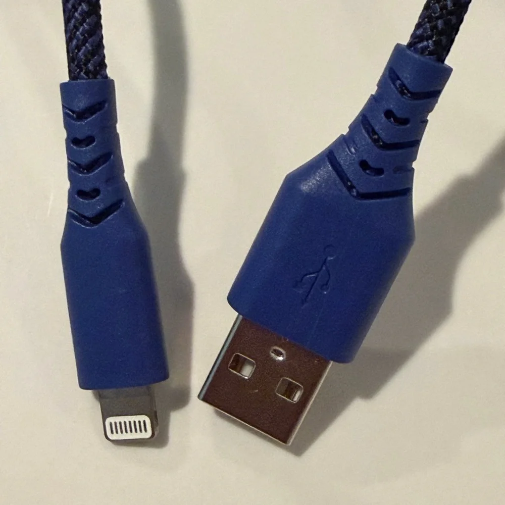 USB Blue Braided Charging Cable